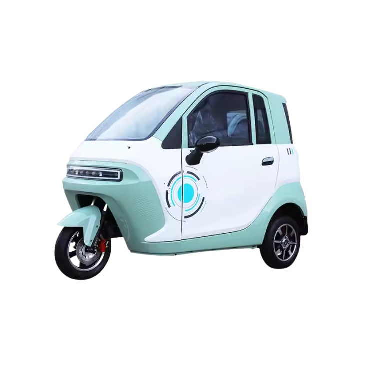 The A801 Electric Passenger Tricycle redefines accessible urban mobility with its unique middle-handlebar steering and senior-friendly design. Engineered for safety and simplicity, this 2-seater combines a 60V1500W DC motor (25 km/h top speed) with a ≥90 km range, certified to EEC/COC/L2e-P standards. Featuring hydraulic suspension, dual disc brakes, and premium comforts (power windows, heater, rear camera), it excels at elderly transport, scenic tours, and micro-logistics – all within a compact 2.4m footprint.